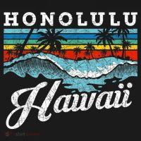 Waves Beach Honolulu Hawaiian Summer Surfing Retro Hawaii Women's Tank Top thumb 5