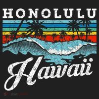 Waves Beach Honolulu Hawaiian Summer Surfing Retro Hawaii Hat thumb 2