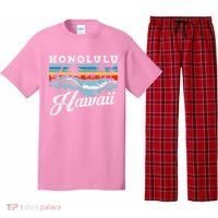 Waves Beach Honolulu Hawaiian Summer Surfing Retro Hawaii Pajama Set thumb 0