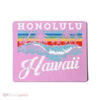 Waves Beach Honolulu Hawaiian Summer Surfing Retro Hawaii Mousepad thumb 0