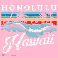 Waves Beach Honolulu Hawaiian Summer Surfing Retro Hawaii Mousepad thumb 1
