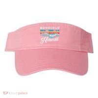 Waves Beach Honolulu Hawaiian Summer Surfing Retro Hawaii Visor thumb 0