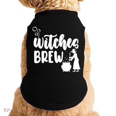 Witches Brew Halloween Witch Doggie Tank
