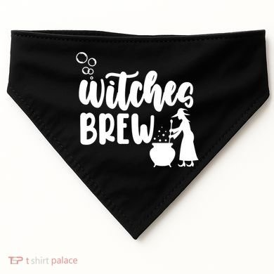 Witches Brew Halloween Witch USA-Made Doggie Bandana