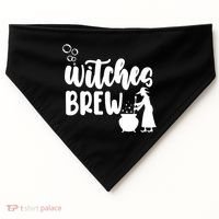Witches Brew Halloween Witch USA-Made Doggie Bandana thumb 0