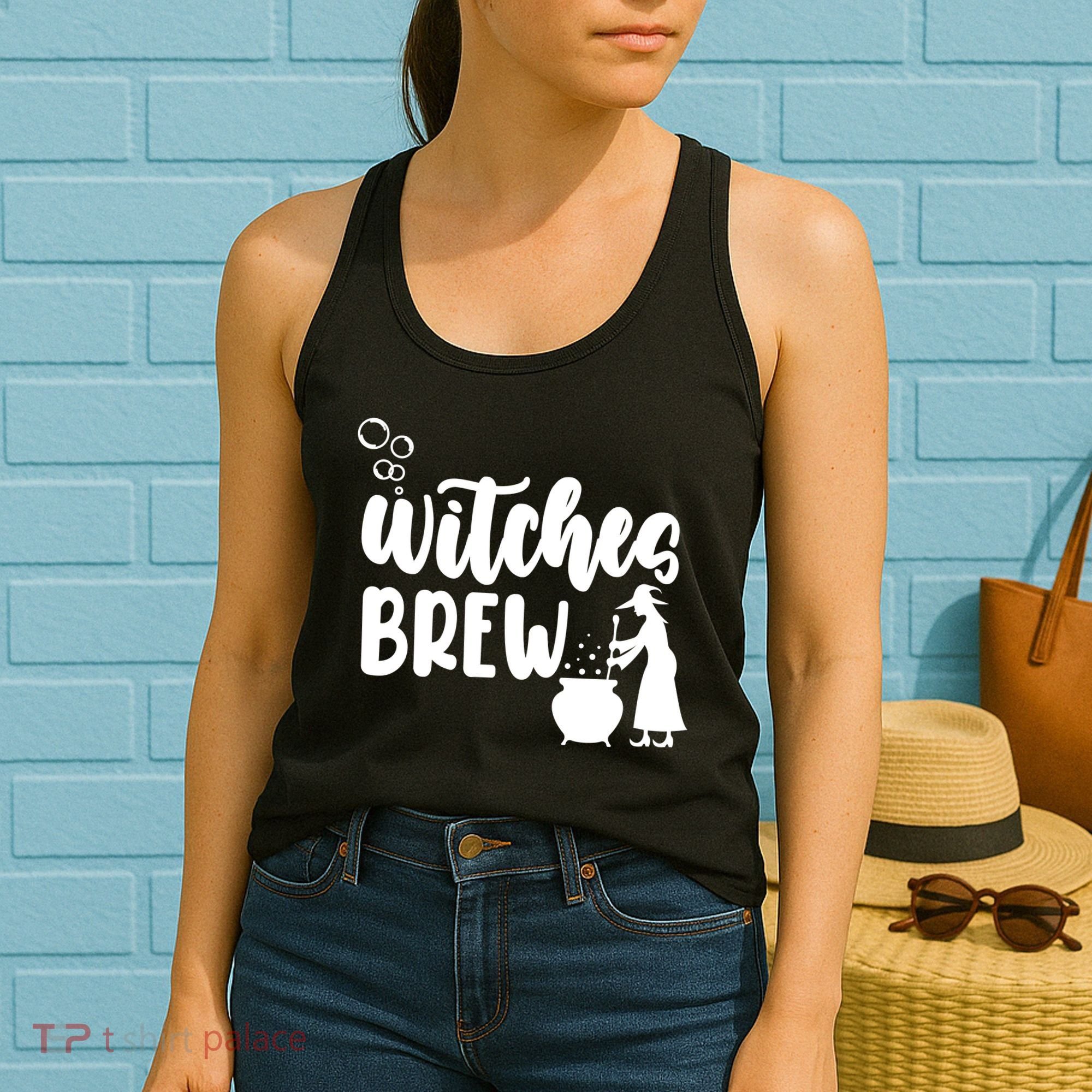 Witches Brew Halloween Witch Women's Tank Top