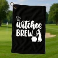 Witches Brew Halloween Witch Golf Towel thumb 1