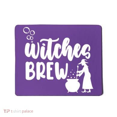 Witches Brew Halloween Witch Mousepad