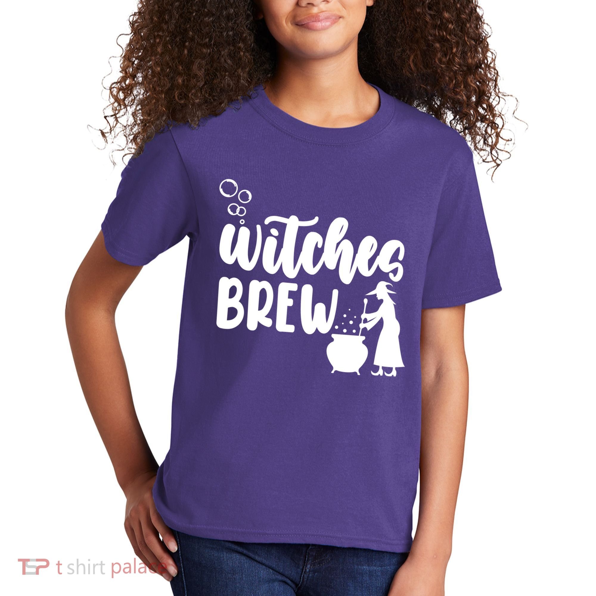 Witches Brew Halloween Witch Kids T-Shirt