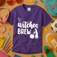 Witches Brew Halloween Witch Kids T-Shirt thumb 3