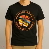 Waikiki Beach Honolulu Hawaii Islands Usa Vacation Trip T-Shirt thumb 3