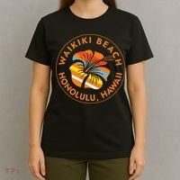 Waikiki Beach Honolulu Hawaii Islands Usa Vacation Trip T-Shirt thumb 4