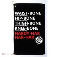 Waist Bones Hip Bones Thigh Bones Knee Bones Hardy Har Har Har Golf Towel thumb 0