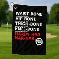 Waist Bones Hip Bones Thigh Bones Knee Bones Hardy Har Har Har Golf Towel thumb 1