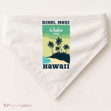 Wailea Beach Hawaii USA-Made Doggie Bandana