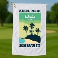 Wailea Beach Hawaii Golf Towel thumb 1