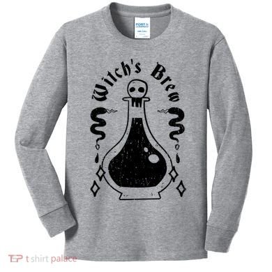 Witch's Brew Halloween Kids Long Sleeve Shirt