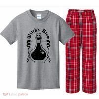Witch's Brew Halloween Kids Plaid Pajama Set thumb 0