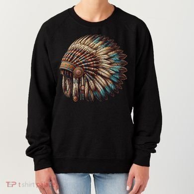 War Bonnet Indian Native American Chief Women's Sweatshirt