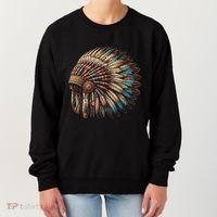 War Bonnet Indian Native American Chief Women's Sweatshirt thumb 0
