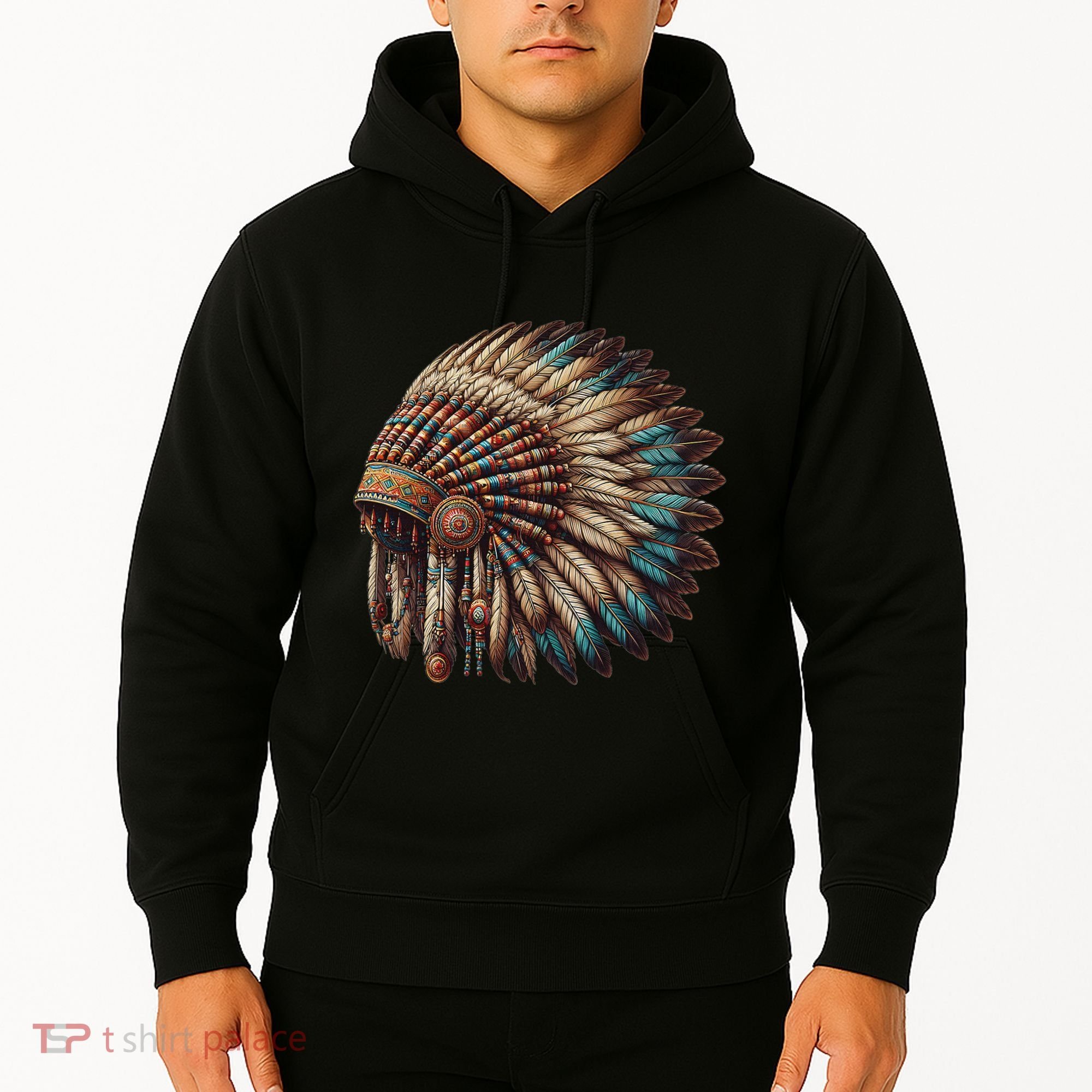 War Bonnet Indian Native American Chief Hoodie