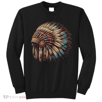 War Bonnet Indian Native American Chief Sweatshirt