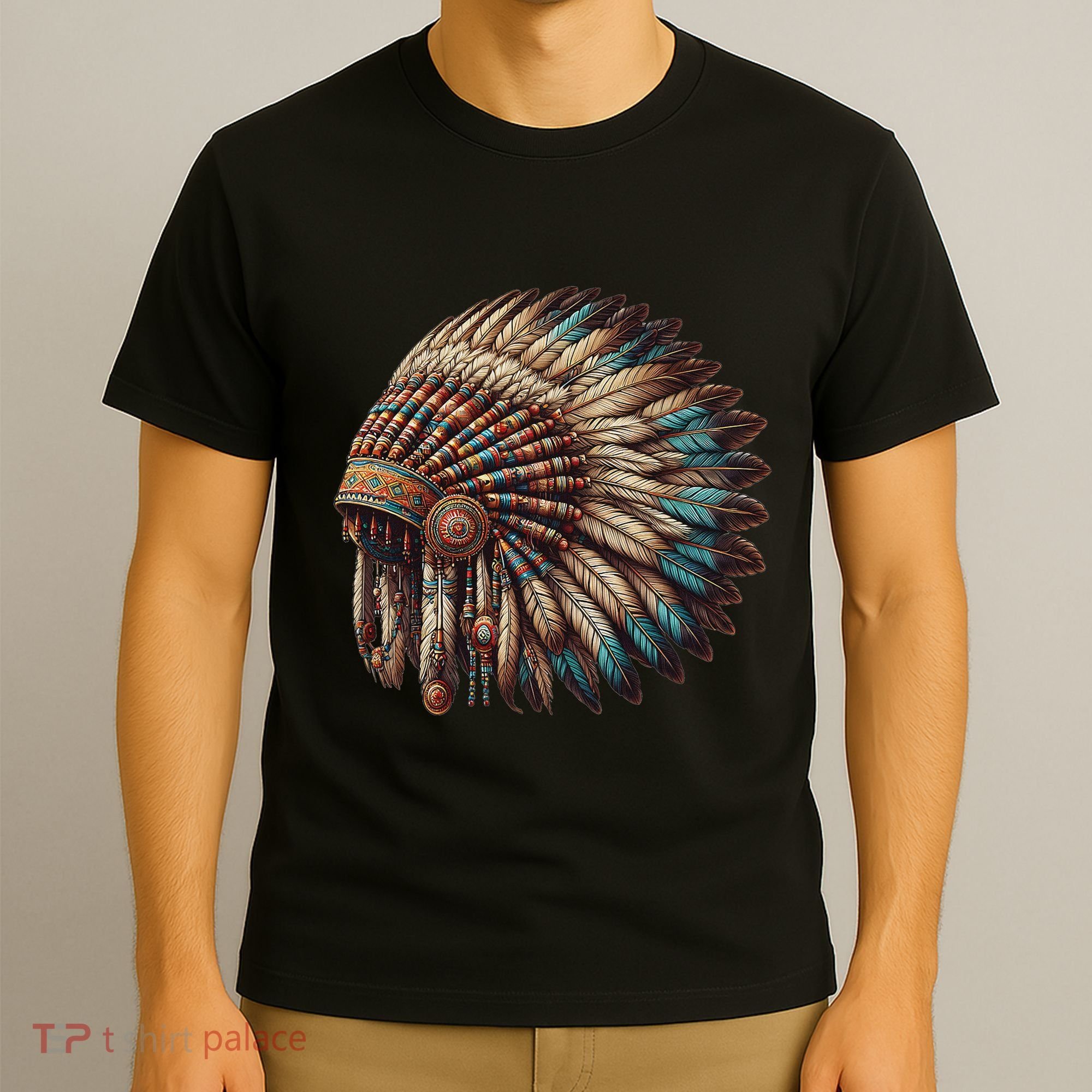 War Bonnet Indian Native American Chief T-Shirt