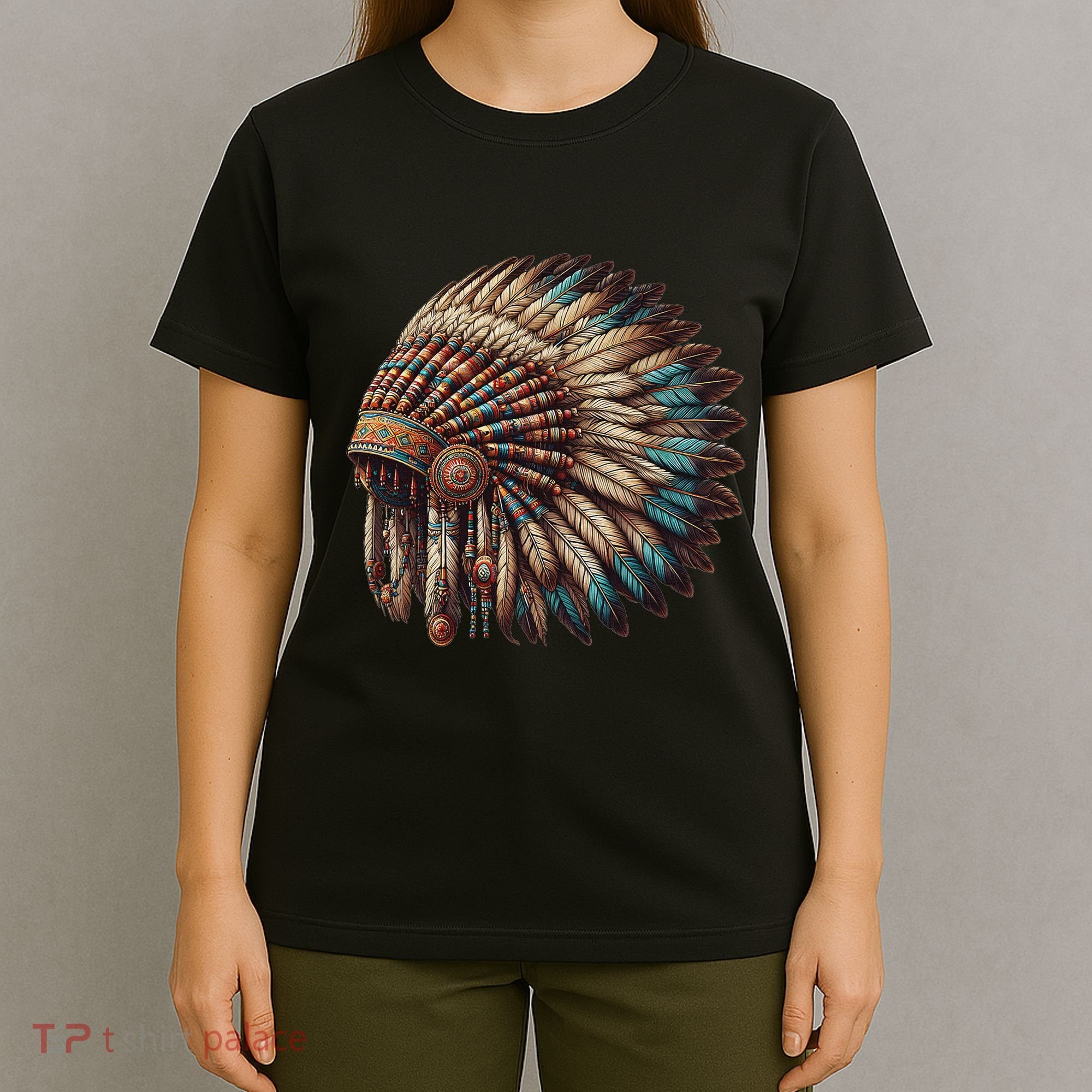 War Bonnet Indian Native American Chief T-Shirt