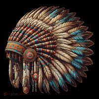 War Bonnet Indian Native American Chief Women's Hoodie thumb 2
