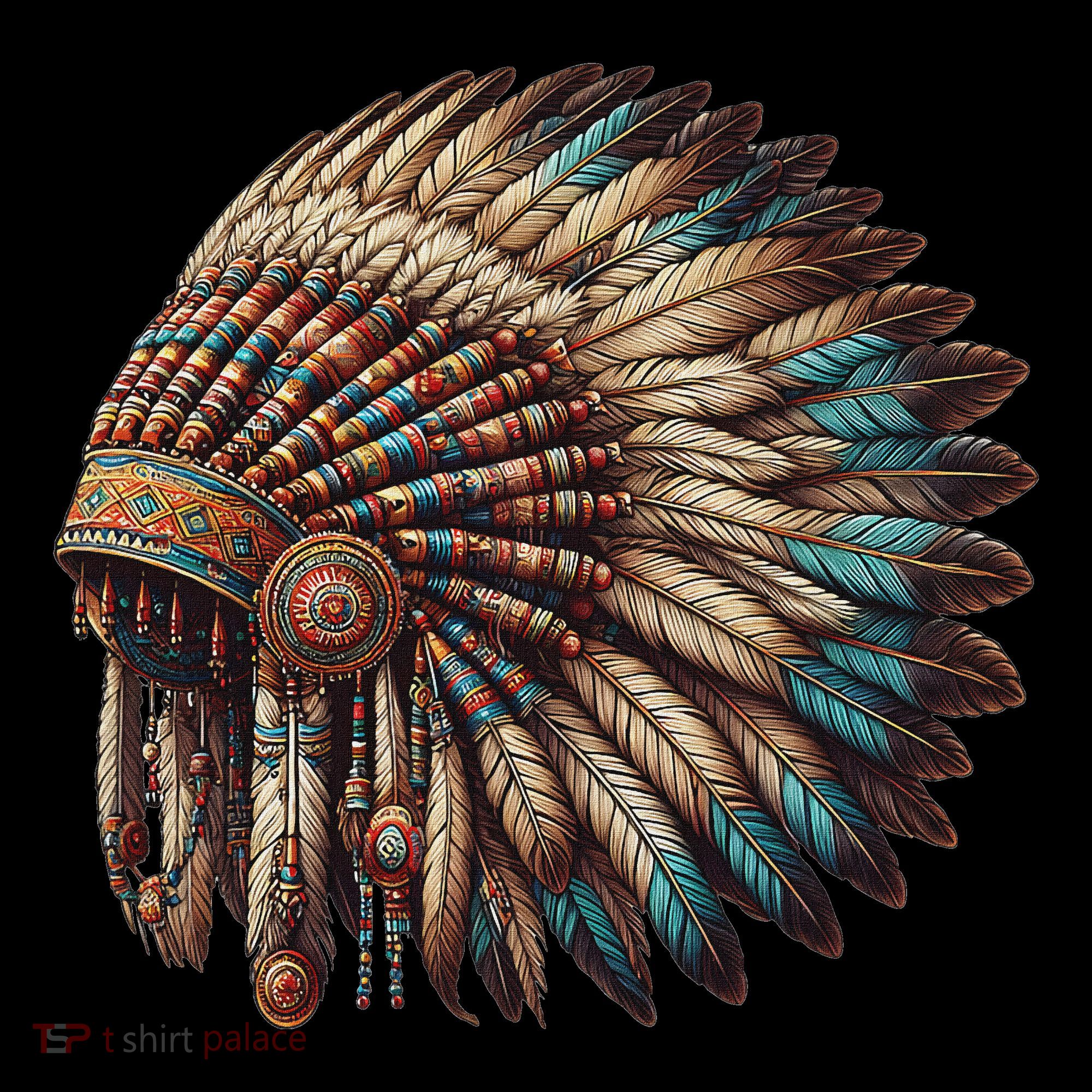 War Bonnet Indian Native American Chief Women's Hoodie