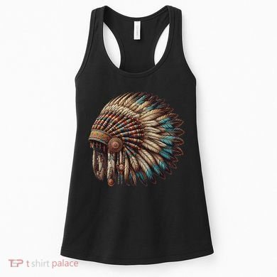 War Bonnet Indian Native American Chief Women's Tank Top