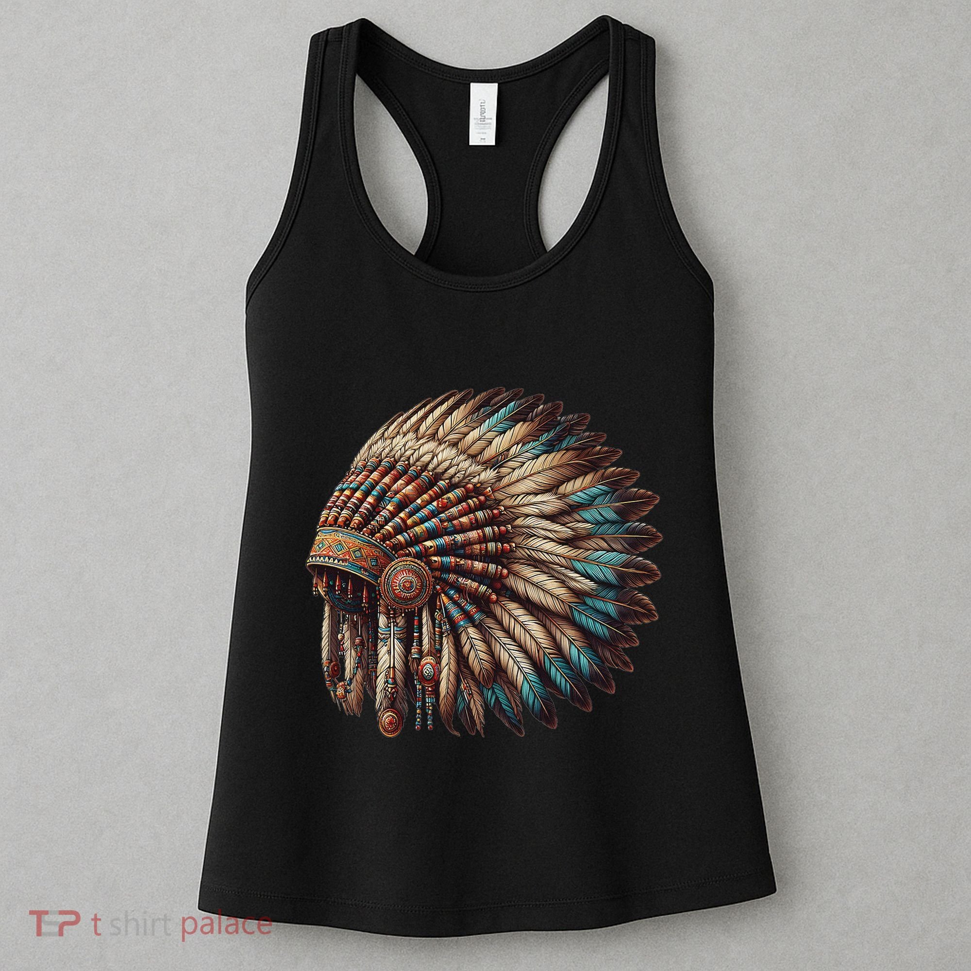 War Bonnet Indian Native American Chief Women's Tank Top