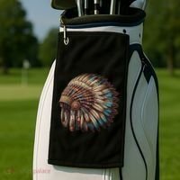 War Bonnet Indian Native American Chief Golf Towel thumb 2