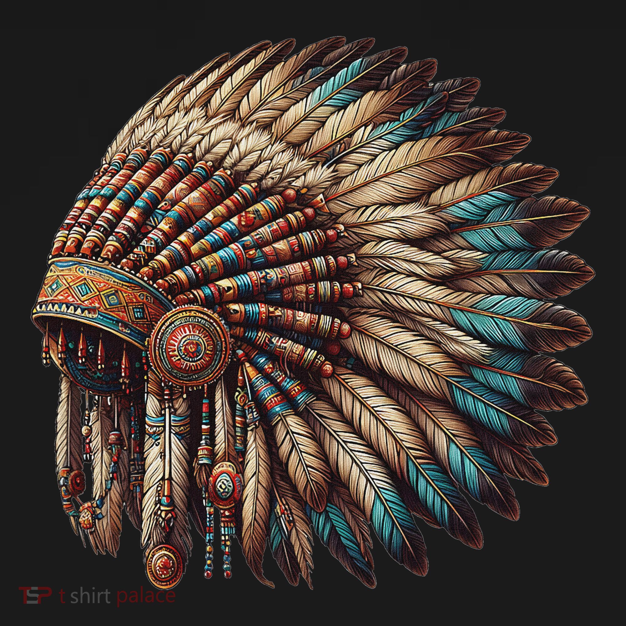 War Bonnet Indian Native American Chief Visor