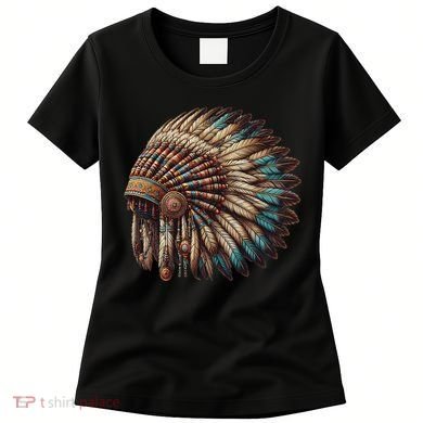 War Bonnet Indian Native American Chief Women's T-Shirt