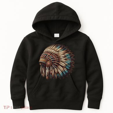 War Bonnet Indian Native American Chief Kids Hoodie