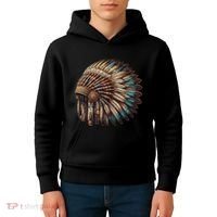 War Bonnet Indian Native American Chief Kids Hoodie thumb 4