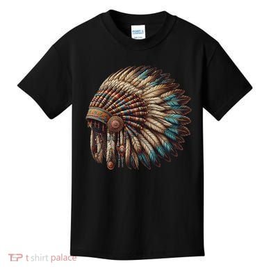 War Bonnet Indian Native American Chief Kids T-Shirt