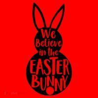 We Believe In The Easter Bunny Santa Hat thumb 1