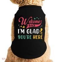 Welcome Back IM Glad YouRe Here Teacher Back To School Doggie Tank thumb 0