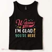 Welcome Back IM Glad YouRe Here Teacher Back To School Tank Top thumb 2