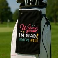 Welcome Back IM Glad YouRe Here Teacher Back To School Golf Towel thumb 2