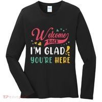 Welcome Back IM Glad YouRe Here Teacher Back To School Women's Long Sleeve Shirt thumb 0