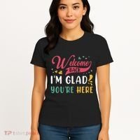 Welcome Back IM Glad YouRe Here Teacher Back To School Women's T-Shirt thumb 4