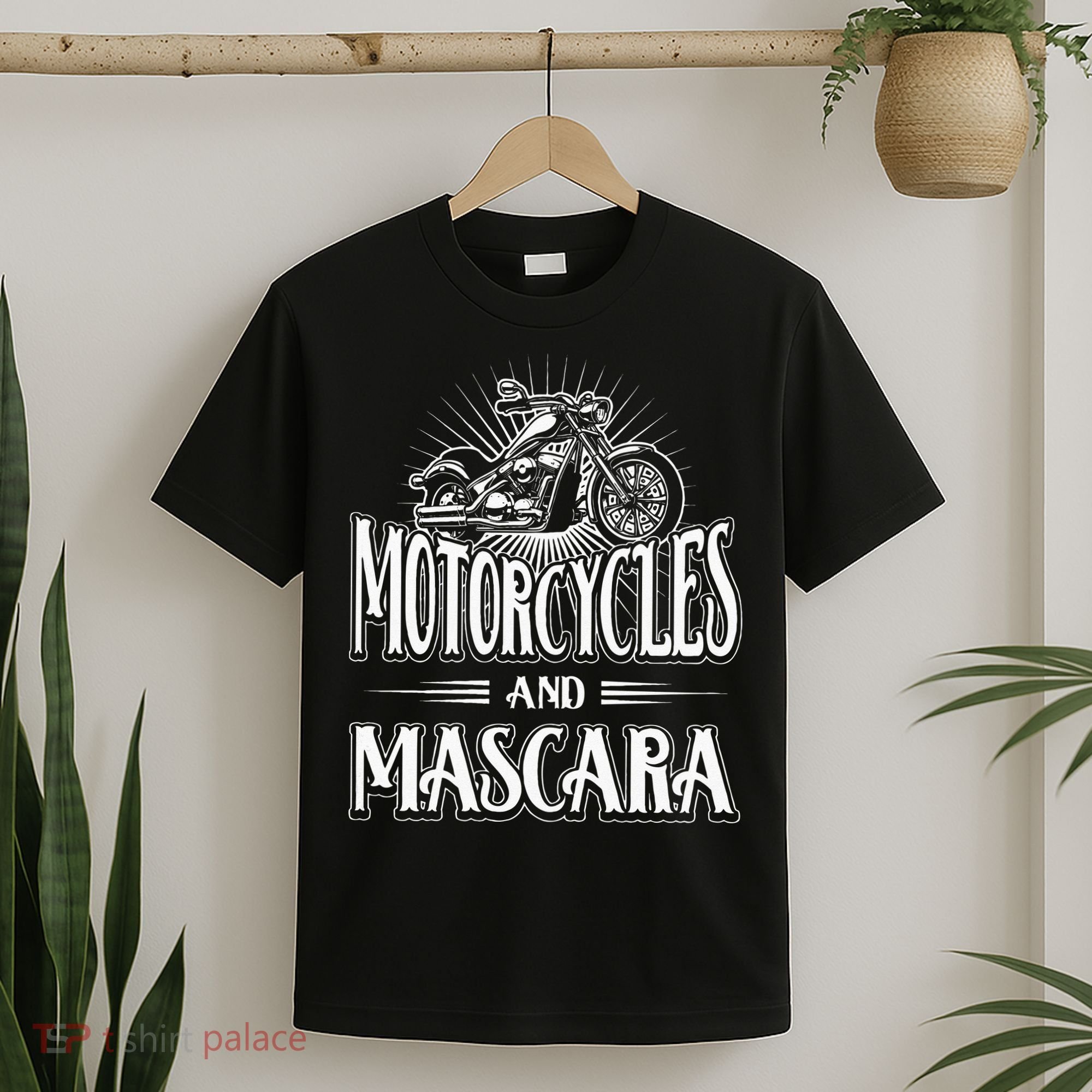 Womens Biker Lifestyle Quotes Motorcycles And Mascara T-Shirt