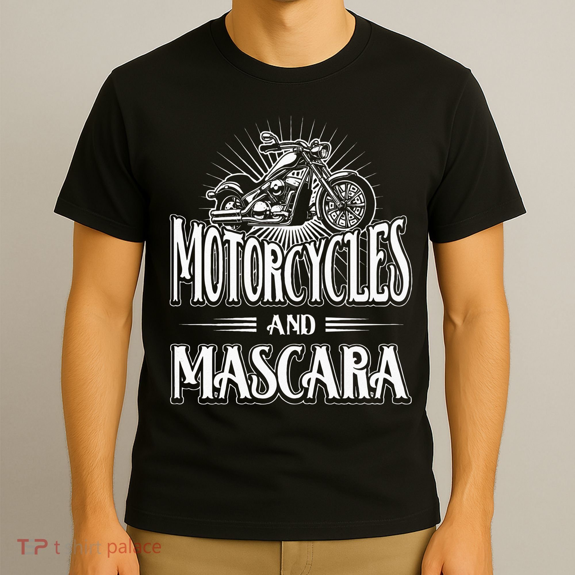 Womens Biker Lifestyle Quotes Motorcycles And Mascara T-Shirt