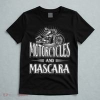 Womens Biker Lifestyle Quotes Motorcycles And Mascara T-Shirt thumb 5