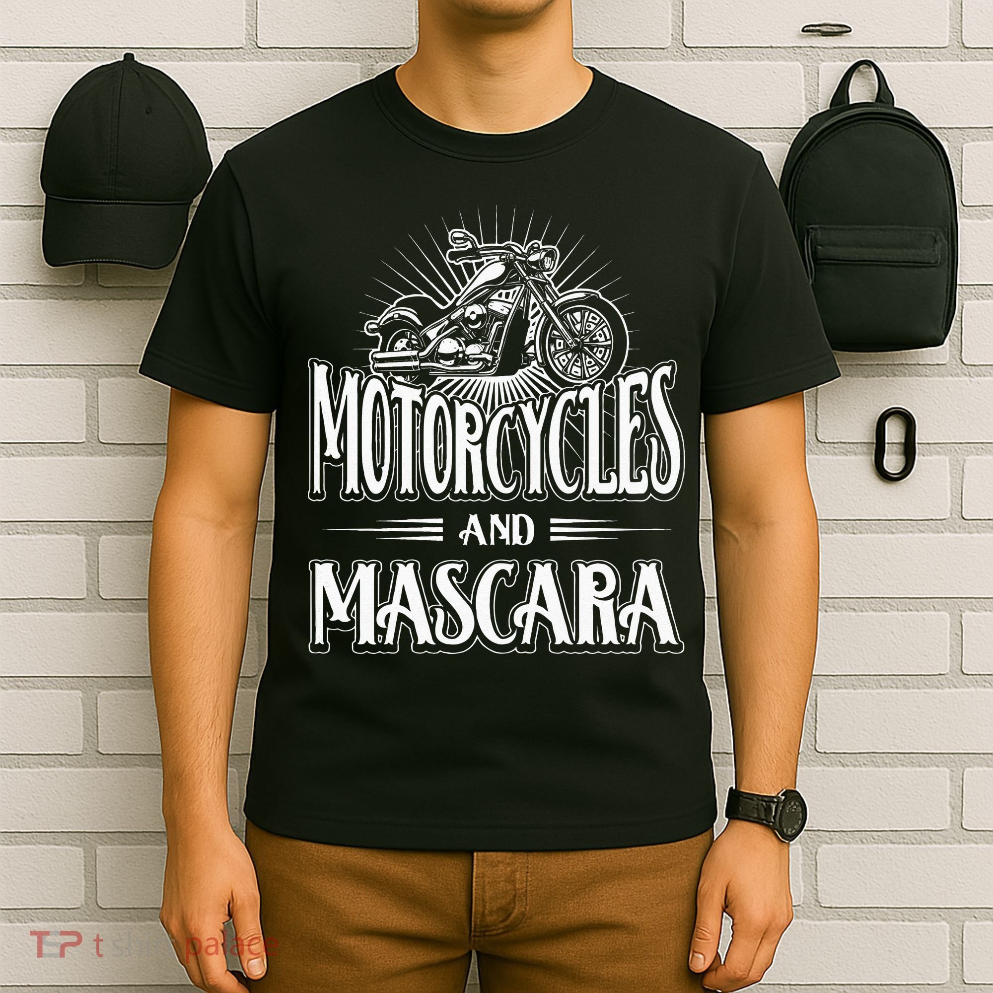 Womens Biker Lifestyle Quotes Motorcycles And Mascara T-Shirt