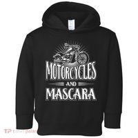 Womens Biker Lifestyle Quotes Motorcycles And Mascara Toddler Hoodie thumb 0