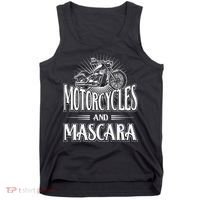 Womens Biker Lifestyle Quotes Motorcycles And Mascara Tank Top thumb 0